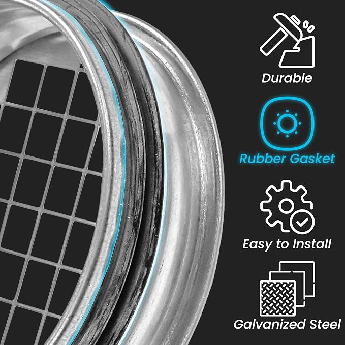10" Inch Steel Mesh Duct End Cap - Image 7