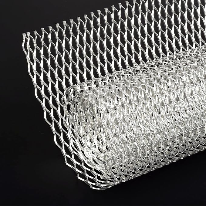 AggAuto 47x16 inches Car Pickup Truck Grill Mesh Spoiler Bumper Vent Aluminum by AggAutoAutomotiveGrillMeshInserts