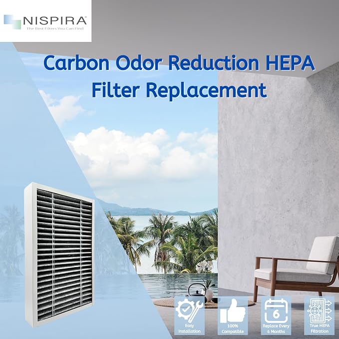 Nispira F1 C01 T02 Carbon Odor Reduction HEPA Filter Replacement - Image 2