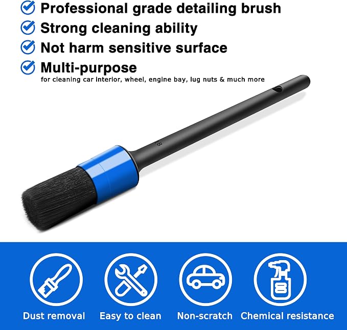 HMPLL 10pcs Detailing Brush Set, Including 5 car Cleaning Brush, 3 Wire Brush - Image 3