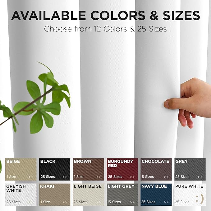 Joydeco Blackout Door Curtain for Doorway Privacy 78 Inches Long, Grommet Closet Curtain for Open Closet, Room Divider for Bedroom Living Room (Pure White 52Wx78L, 1 Panel)