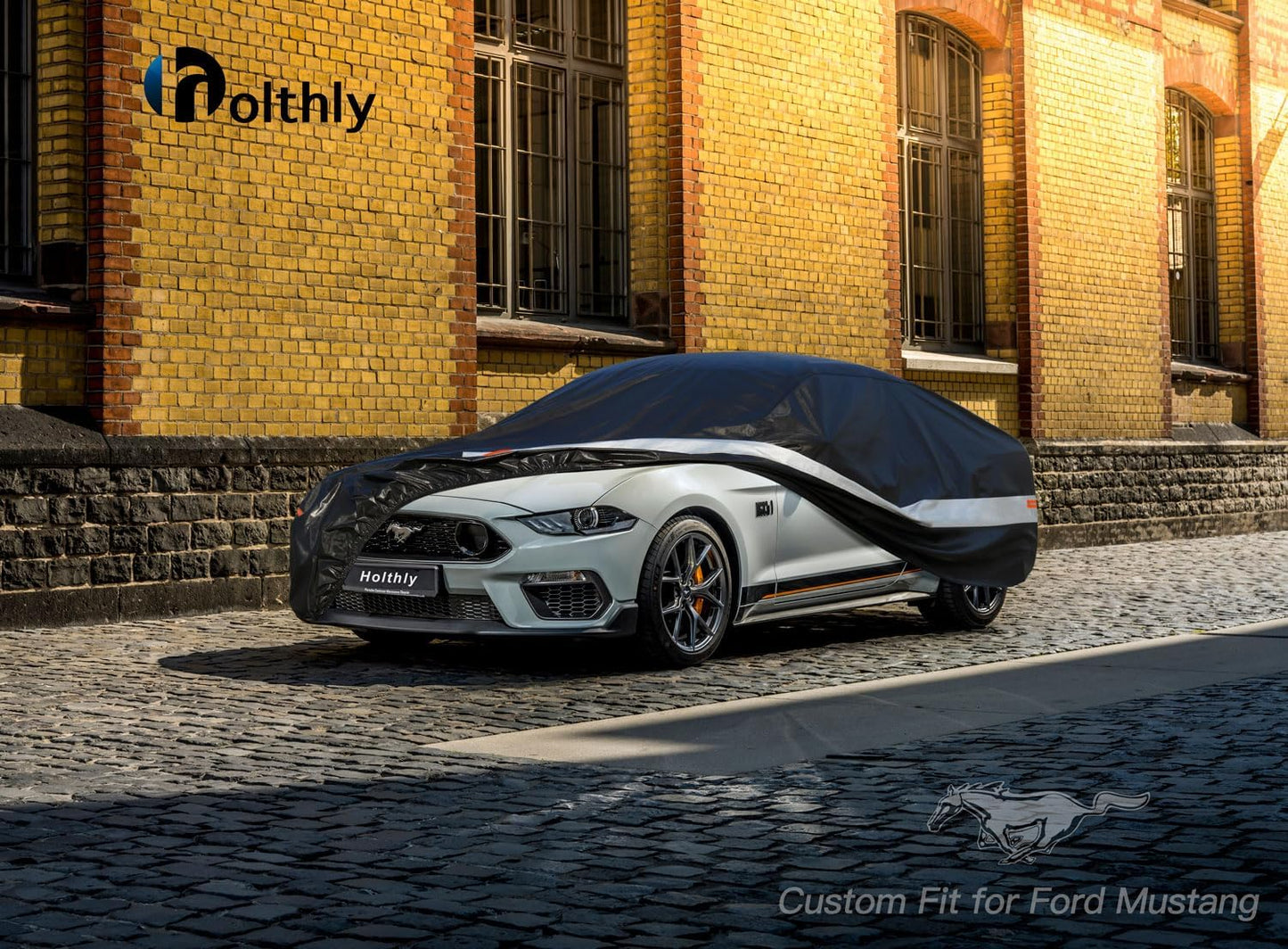 10 Layers Car Cover Custom Fit for Ford Mustang, Shelby, GT350, GT500 (1964-2024) Waterproof All Weather for Automobiles, Outdoor Full Cover Sun UV Rain Protection.Black