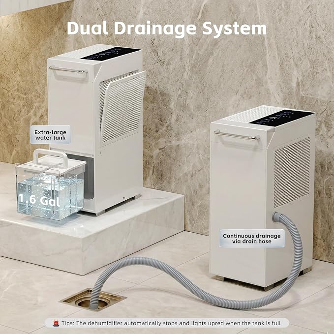 Uthfy 5500 Sq.Ft Dehumidifiers for Home and Basement, Max 100 Pint/Day - Image 6