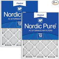 Nordic Pure 16x16x1 Pleated MERV 12 Air Filters 2 Pack by NordicPure