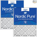 Nordic Pure 10x20x1 Pleated MERV 12 Air Filters 2 Pack by NordicPure