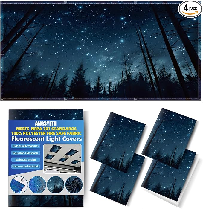 ANGSYLTH 4 Pcs Fluorescent Light Covers by ANGSYLTH