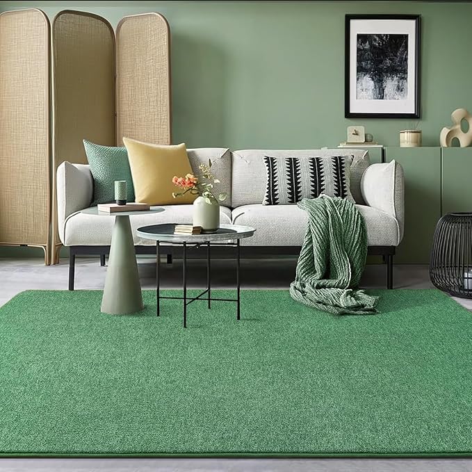AROGAN Washable 2x8 Runner Rug for Hallway, Long Runner Rugs wtih Soft Memory Foam for Bedroom, Non Slip Backing Carpet Runners for Hallways, Kitchen, Bathroom, Entryway Home Decor, Matte Green