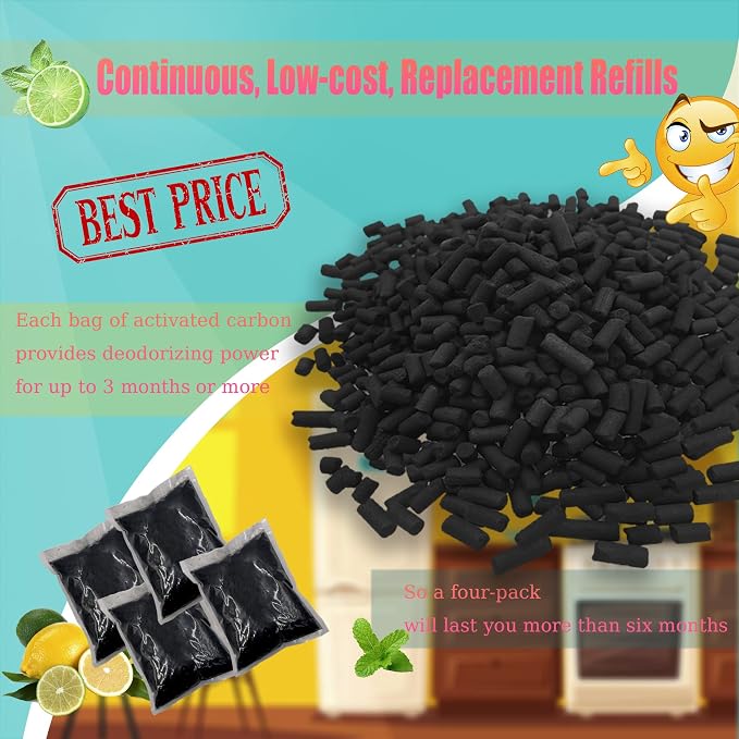 PurifyLogix 4PCS Activated Charcoal Refills - Image 8
