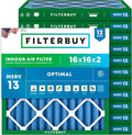 Filterbuy 16x16x2 Air Filter MERV 13 Optimal Smoke & Allergy Defense, by Filterbuy