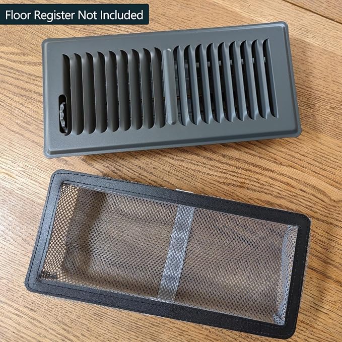 6 Pack Floor Register Cover Trap, HG Power 4 x 10 Inch Floor Vent Screen Net - Image 2