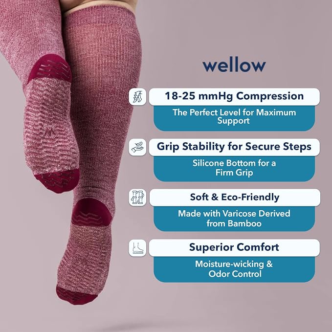 Wellow Wide Calf Compression Socks - Image 4