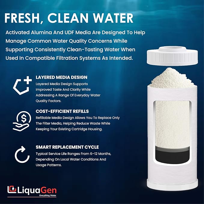 LiquaGen Activated Alumina & Coconut Carbon Water Filter Cartridge – Helps - Image 6