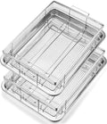 4PCS Air Fryer Basket for Oven, Nonstick Stainless Steel 15.5"x11" Air Fryer by DONGULI
