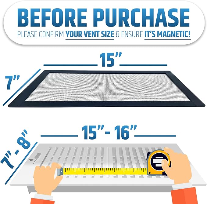Powerful Magnetic Vent Screen Mesh Covers that Will Never Move or Fall - Image 2