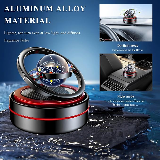Car Air Freshener, Rotating Aromatherapy Fidget Spinner Dashboard Ornament - Image 4