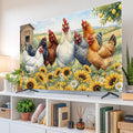 Farmhouse Animals Chickens Indoor TV Cover, Elastic TV Screen Protector by Unknown