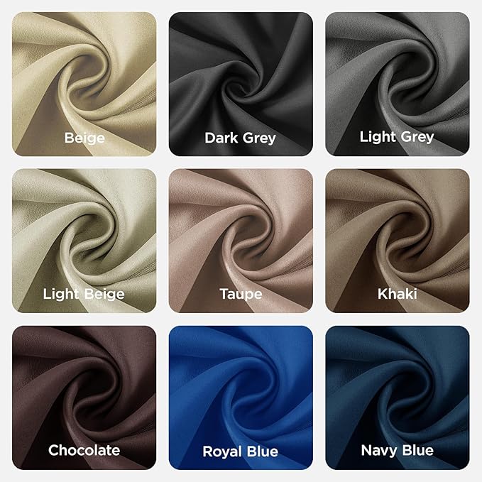 Joydeco Blackout Curtains 84 inches Long 2 Panels Set, Thermal Insulated Long Curtains & Drapes 2 Burg, Room Darkening Grommet Drapes for Bedroom Living Room Windows (W42 x L84 Inch, Chocolate)