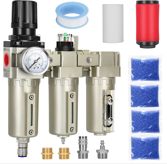 1/2" NPT Industrial Air Dryer for Compressor, 3 Stage Air Compressor Water by Unknown
