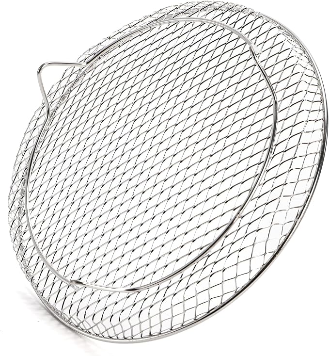 Elsjoy 3 Pack 8 Inch Round Air Fryer Racks, Stainless Steel Air Fryer Mesh Tray - Image 3