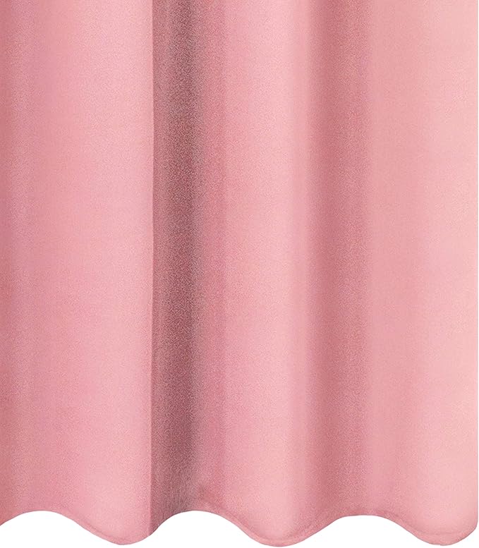 LEMOMO Pink Thermal Blackout Curtains/52 x 95 Inch/Set of 2 Panels Room Darkening Curtains for Bedroom