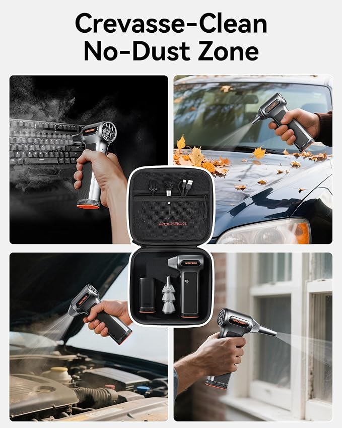 WOLFBOX Hard Carrying Case for MF200 Electric Air Duster, Shockproof Travel - Image 4