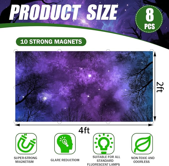 8 Pcs Fluorescent Light Covers - Image 2