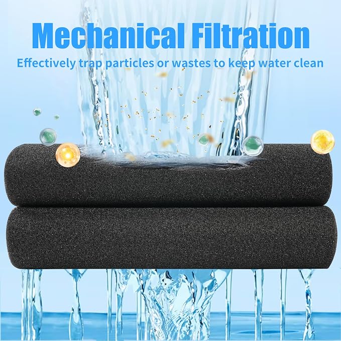 AQUANEAT Aquarium Bio Sponge Filter Media Pad 36" x 12" x 1" / 72" x 12" x 1" - Image 3