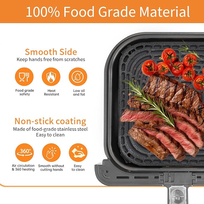 Air Fryer Grill Pan for COSORI Air Fryer TurboBlaze 6 QT, Non-Stick - Image 5