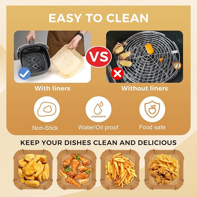 Boribim 9 Inch Air Fryer Paper Liners - Image 3
