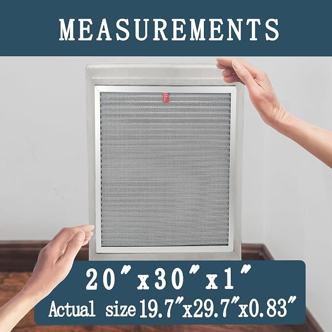 AUC Metal Washable Electrostatic Furnace Air Filter 1 inch, Aluminum Reusable - Image 2