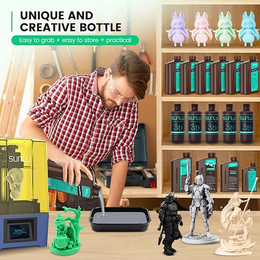 SUNLU 3D Printer Resin 1kg, Fast Curing Standard 3D Resin - Image 4