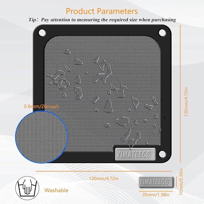 120mm Dust Filter PC for Computer Cooler Fan/PSU/Routers PVC 50 Mesh, Computer - Image 2