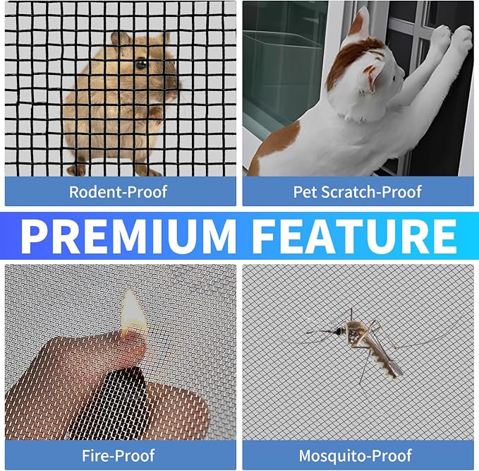 304 Stainless Steel Mesh, 24in x 10ft, 22 Mesh, Sturdy Metal Screen Roll - Image 6