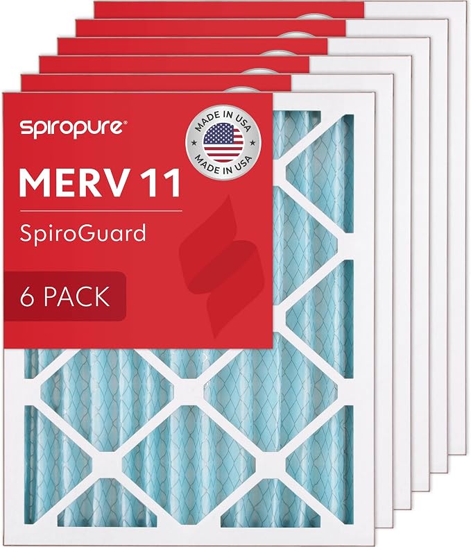 SpiroPure 14x17x2 MERV 11 Pleated Filter Air Filters by SpiroPure