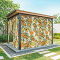 Lemons Yellow Orange Summer Plant Linen Outdoor Curtains by Unknown