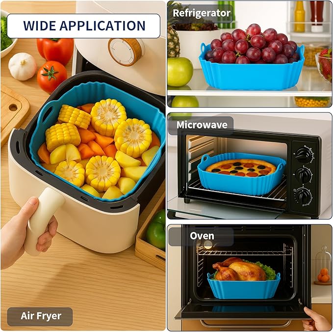 Boribim 9 Inch Large Air Fryer Silicone Liners - Image 5