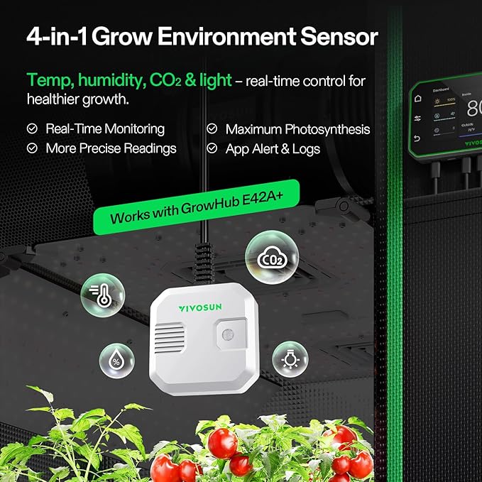 VIVOSUN 4-in-1 Sensor, Temperature and Humidity Monitoring - Image 3