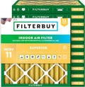 Filterbuy 12x12x2 Air Filter MERV 11 Superior Pet & Allergy Defense, by Filterbuy
