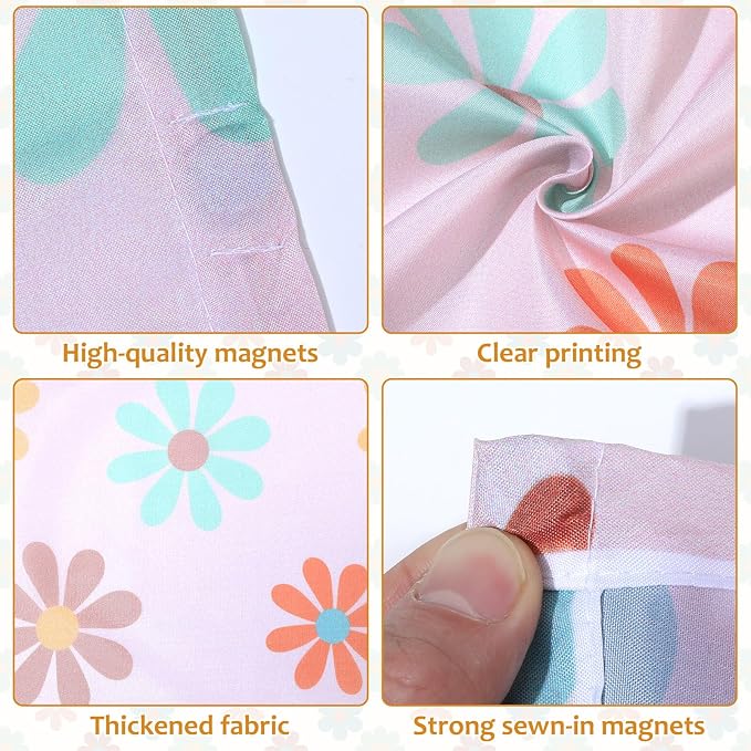 QOUBAI 8 Pcs Fluorescent Light Covers, 4 x 2 Ft Magnetic Light Filters Boho - Image 3