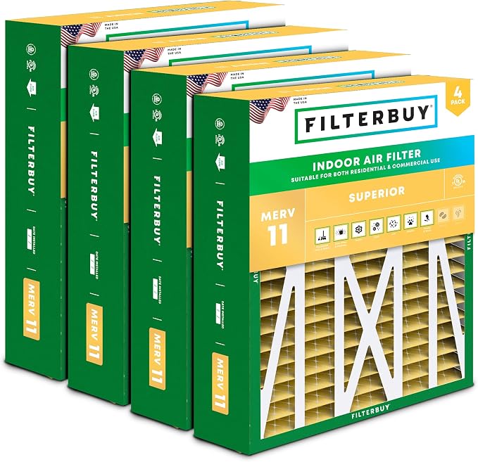 Filterbuy 20x23x5 Air Filter MERV 11 Superior Pet & Allergy Defense, Pleated by Filterbuy