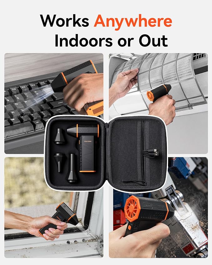 WOLFBOX Hard Carrying Case for MF50 Electric Air Duster, Shockproof Travel - Image 2