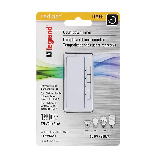 Legrand Radiant Digital Countdown Timer Rocker Light Switch, - Image 13
