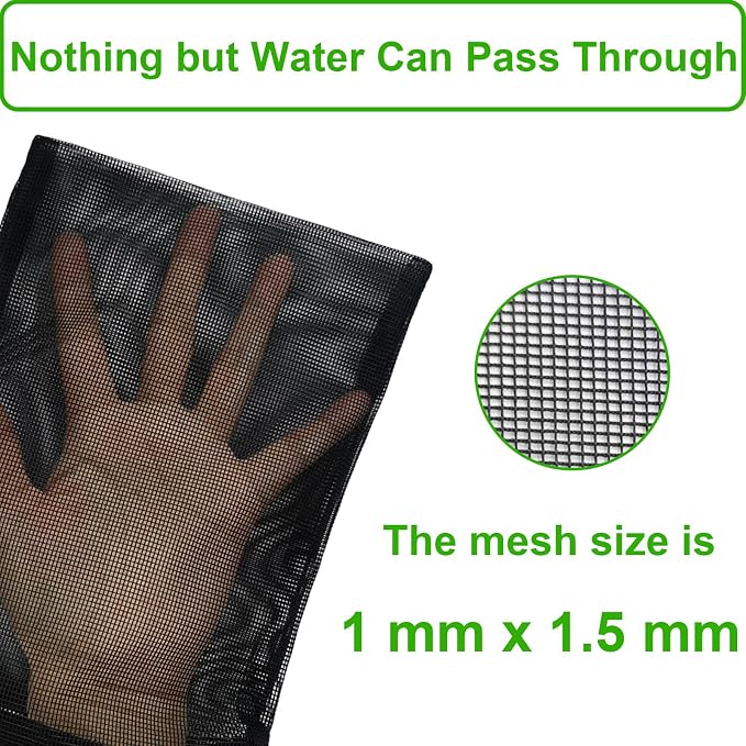 10 Pcs 10" x 7" Aquarium Filter Media Bags, Fish Tank Media Mesh Filter Bags - Image 3