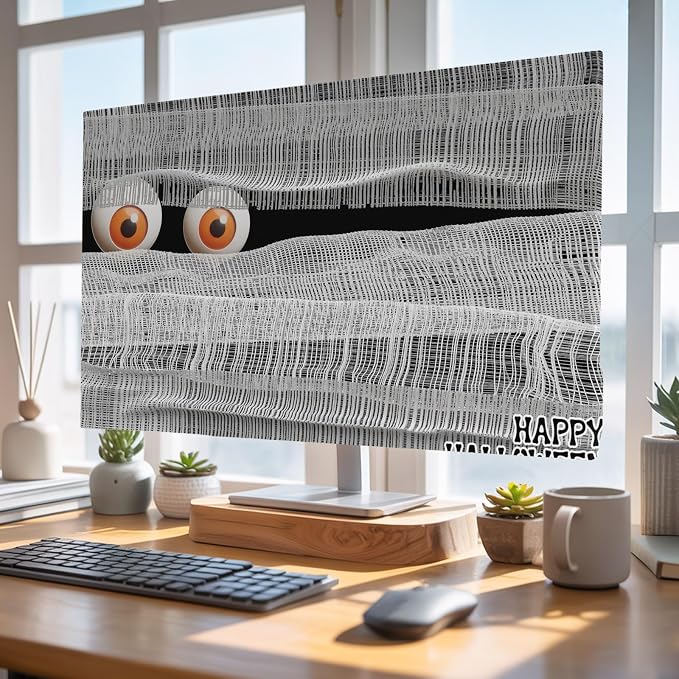 Halloween Abstract Scary Eyes Indoor TV Cover, Elastic TV Screen Protector by Unknown