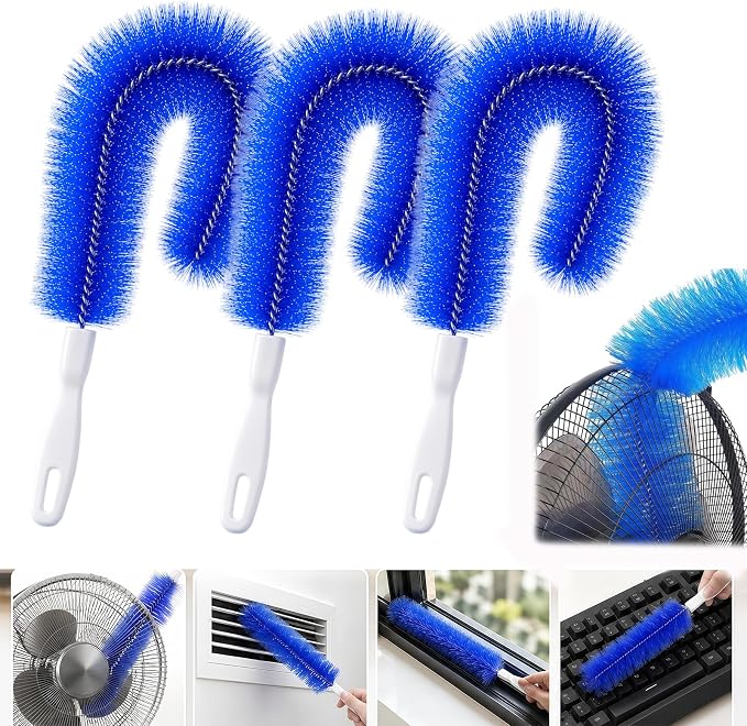 Fan Cleaning Brush, 2027 New Fan Brush, Bendable Microfiber Head, Reusable Dust by Unknown