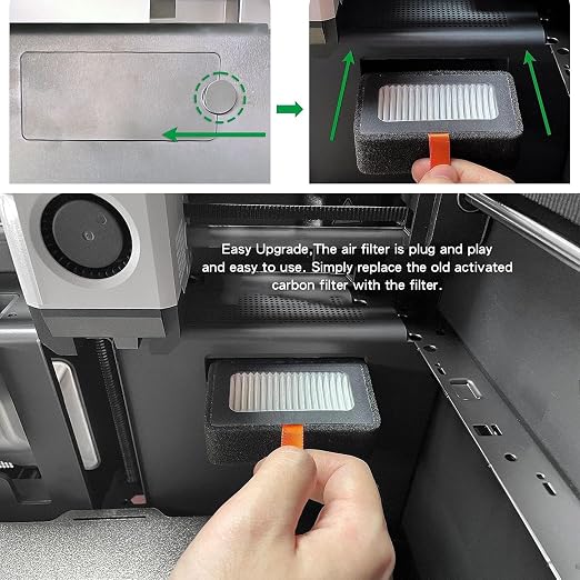 WALFRONT 2PCS Activated Carbon Filter 3D Printer Filter - Image 3