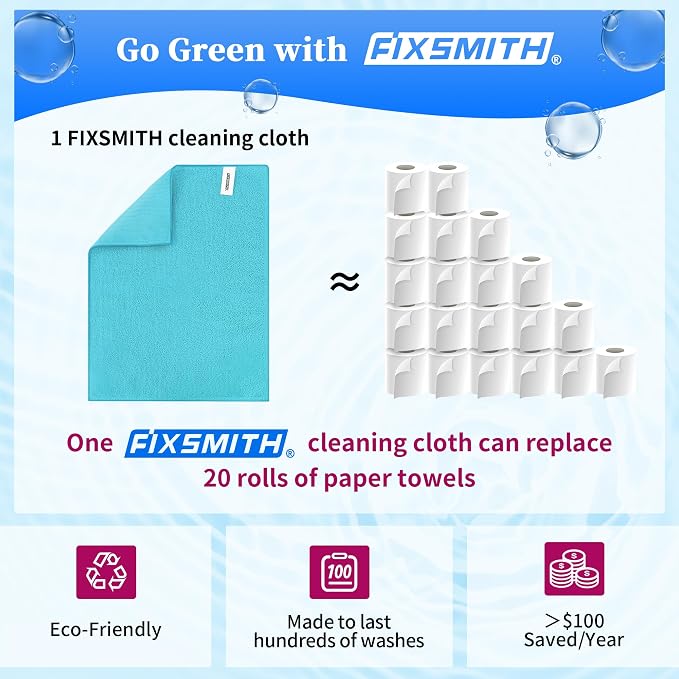 FIXSMITH Shop Towels-400 Pack, 12 x 16 in Microfiber Cleaning Cloth, Highly - Image 6