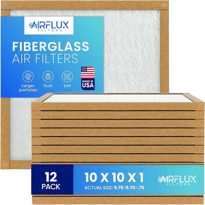 Fiberglass Air Filter -10x10x1Air Filter 12 Pack by Unknown