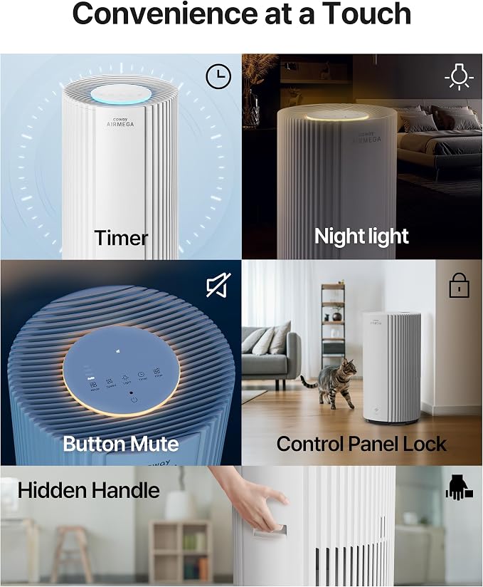COWAY Air Purifier for Large Room Whole Home Up to 2, 640 ft², HEPA Filter for - Image 11