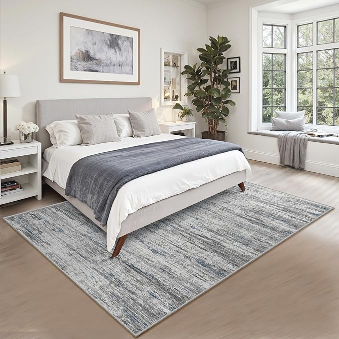 Washbale Rugs 3x5 Ultra Soft Area Rug, Non Slip Indoor Entryway Rugs, Stain Resistant Area Rugs for Living Room Dining Bedroom,Modern Abstract Home Decor Small Rug